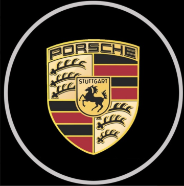 Az autómárka logójának LED-projektorja - 2 db (Porsche)