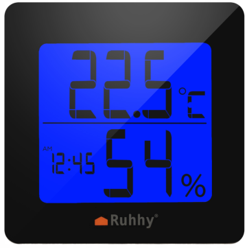 Digitális hőmérő, időjárás állomás, nedvességmérő LCD Ruhhy 5 az 1-ben