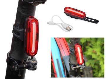 Újratölthető USB kerékpárfény piros