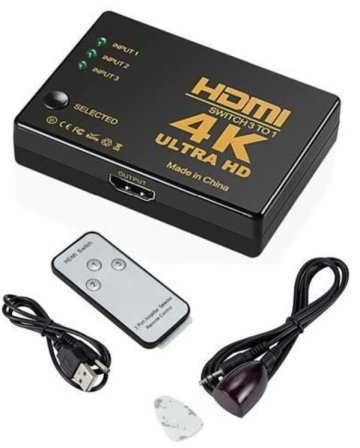 HDMI 4K kapcsoló távirányítóval