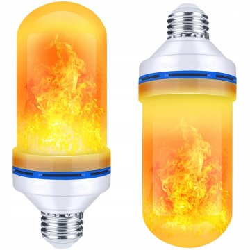 Élő lángot imitáló LED izzó E27 9W