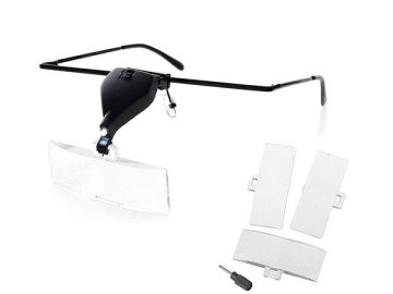 LED-es szemüveg, 3,5-szeres nagyítással, LED világítással
